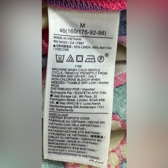 💐💐Gap Multi-Color Floral Linen-Blend Mini Dress - Size M💐💐 - Picture 9 of 12